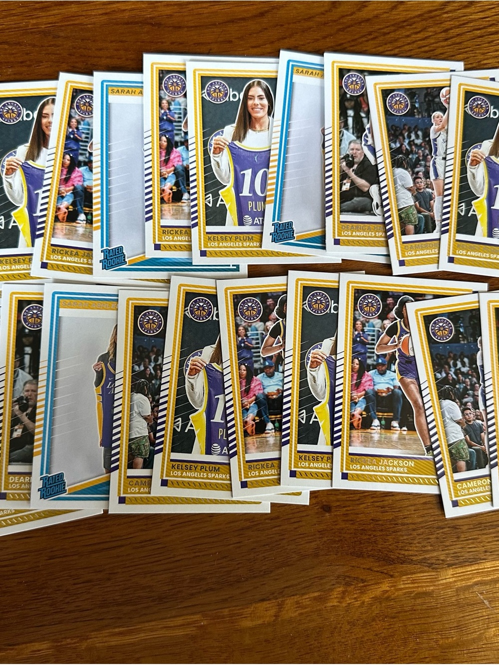 Russ Purple & Gold Basketball Card Stack